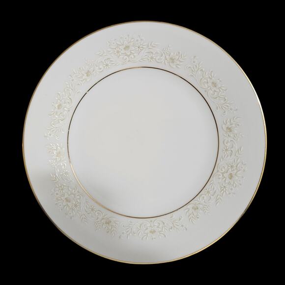 Noritake Dearest 2034 6.5" Bread & Butter Plates Set of 4 Japan Gold Trim - Picture 2 of 6